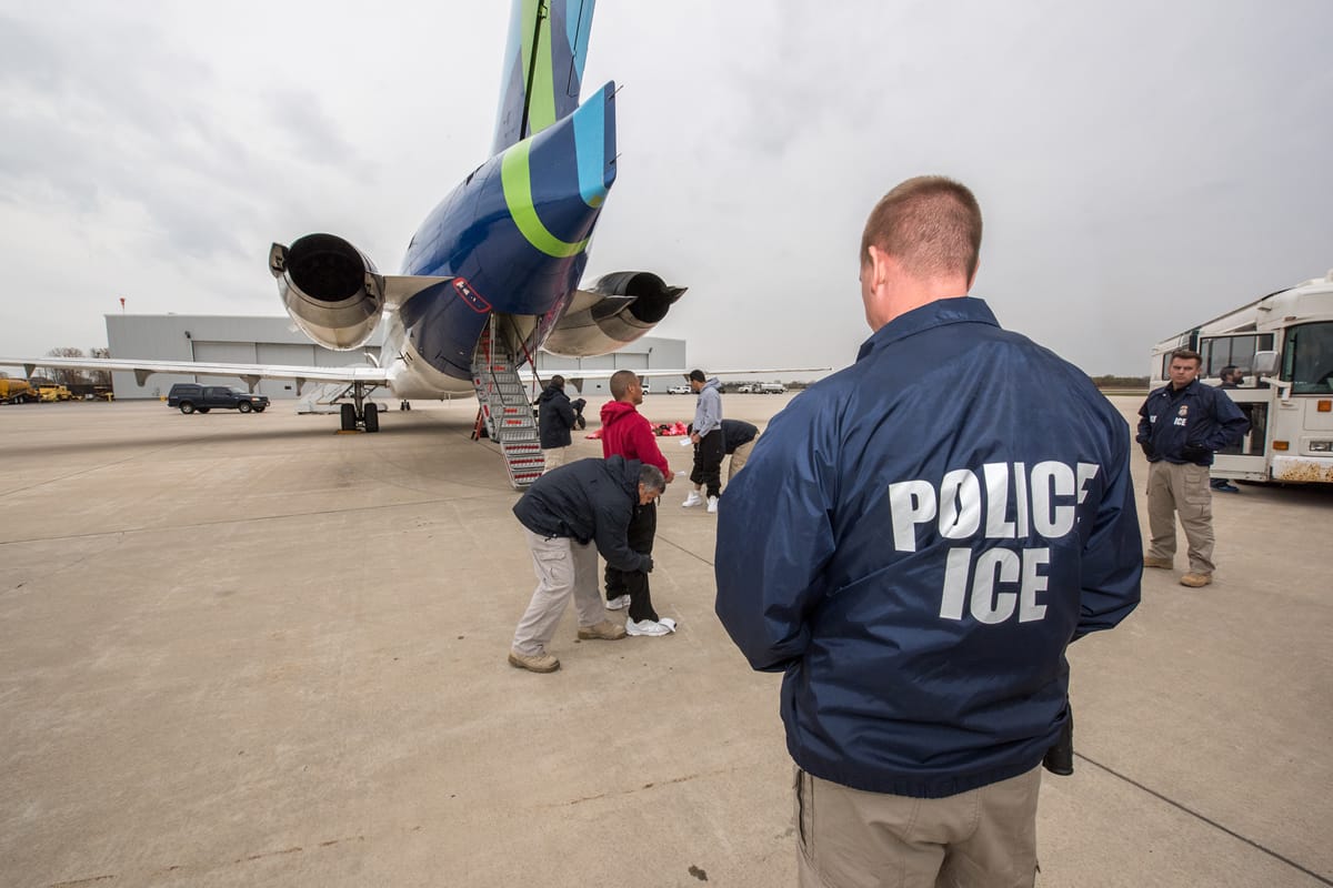 Loading passengers with ICE Air